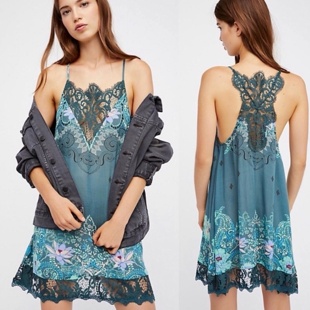 Free People intimately who’s sorry now jade slip dress